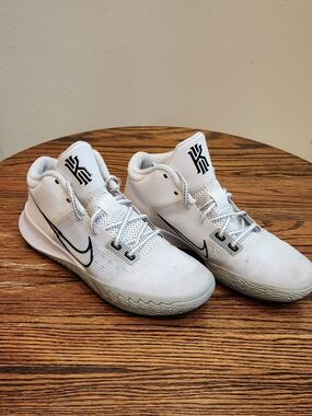 Nike White and Black Kyrie Basketball Shoes